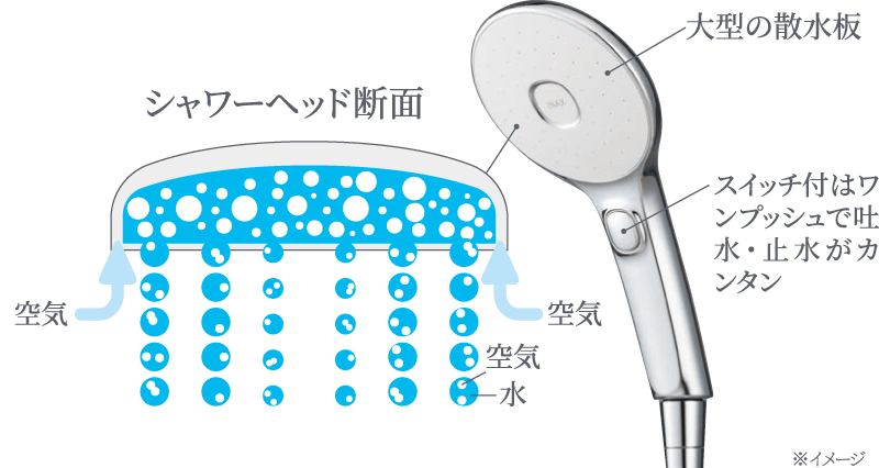 シャワーヘッド断面