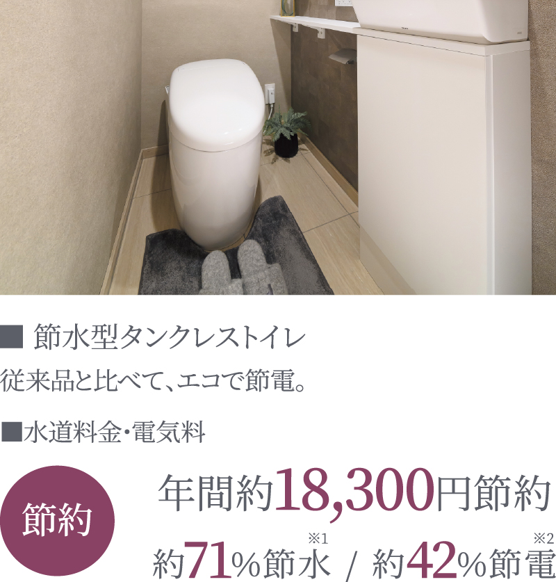節水型タンクレストイレ