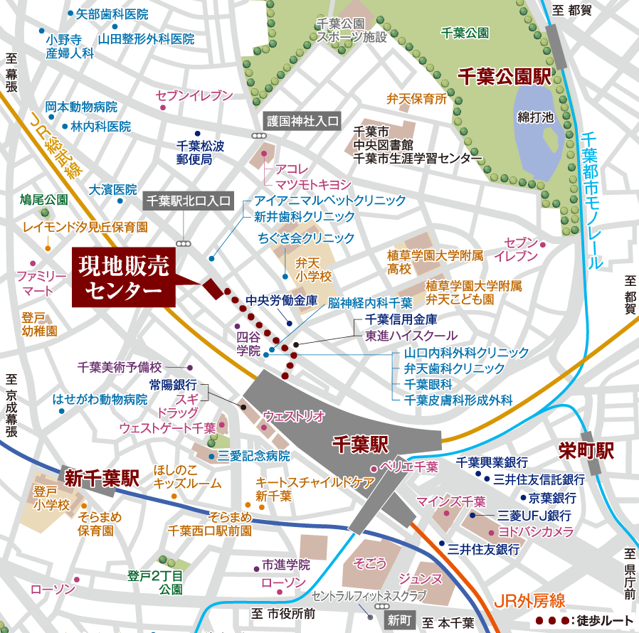 現地販売センター案内図｜【公式】エクセレントシティ千葉弁天一