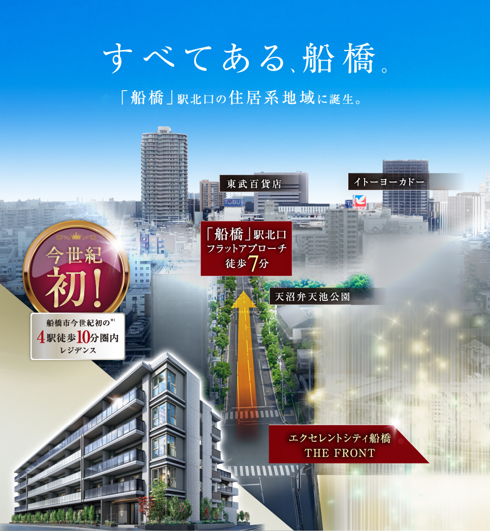すべてある、船橋。「船橋」駅北口の住居系地域に誕生。