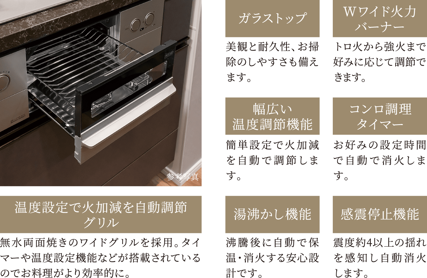 高機能ビルトインコンロ