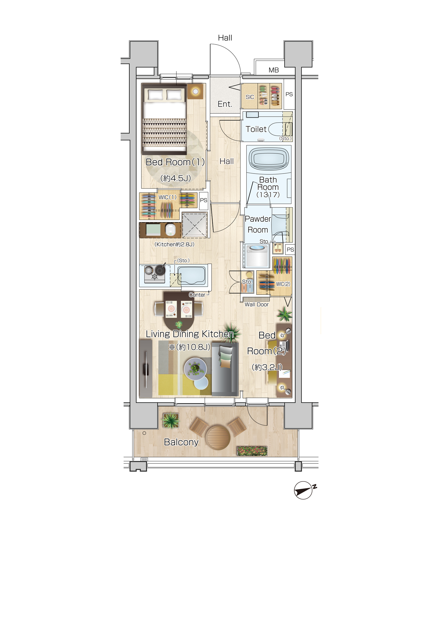 H1タイプ家具付き