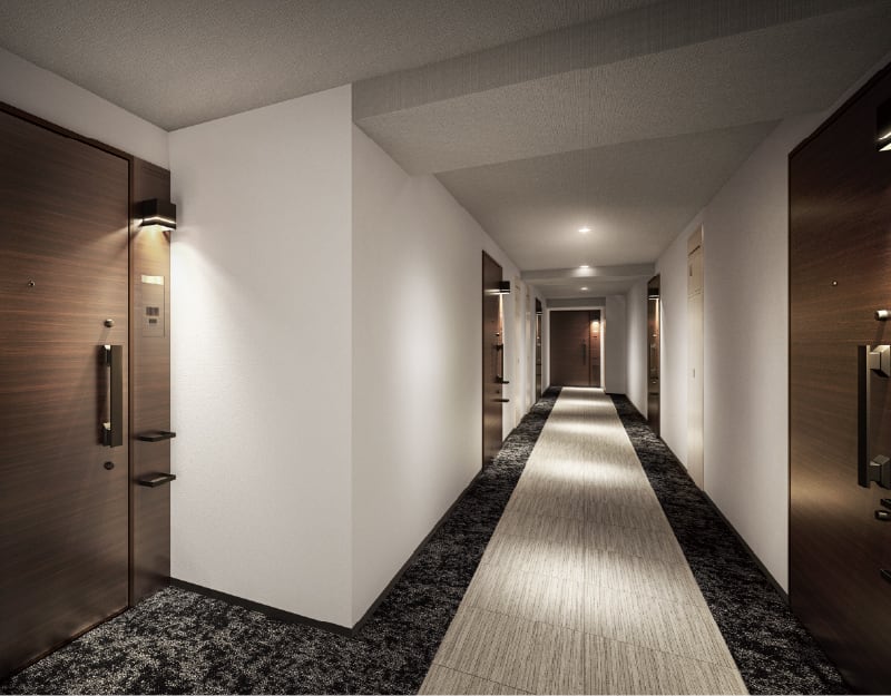 ホテルライクな全フロア内廊下設計