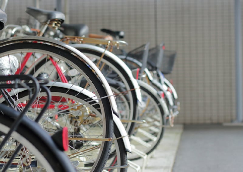 盗難から守るセキュリティ付自転車置場