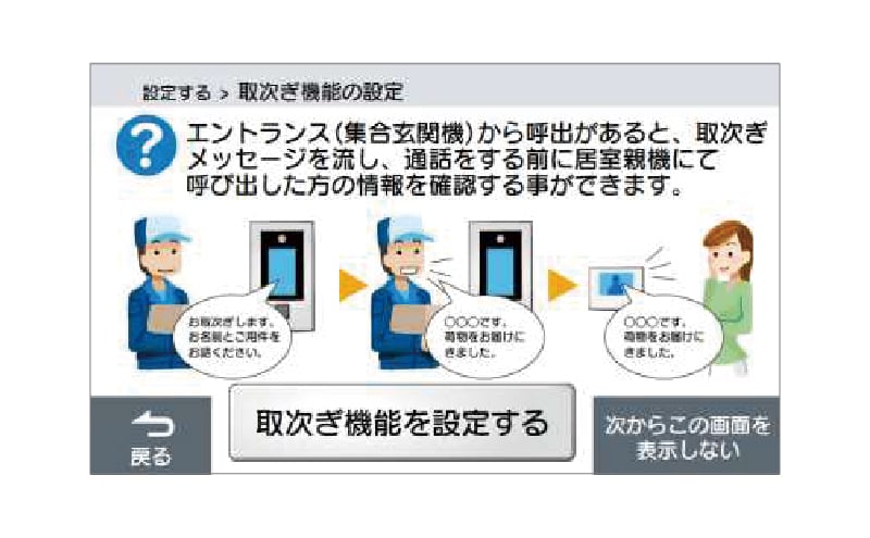 お取り次ぎ機能