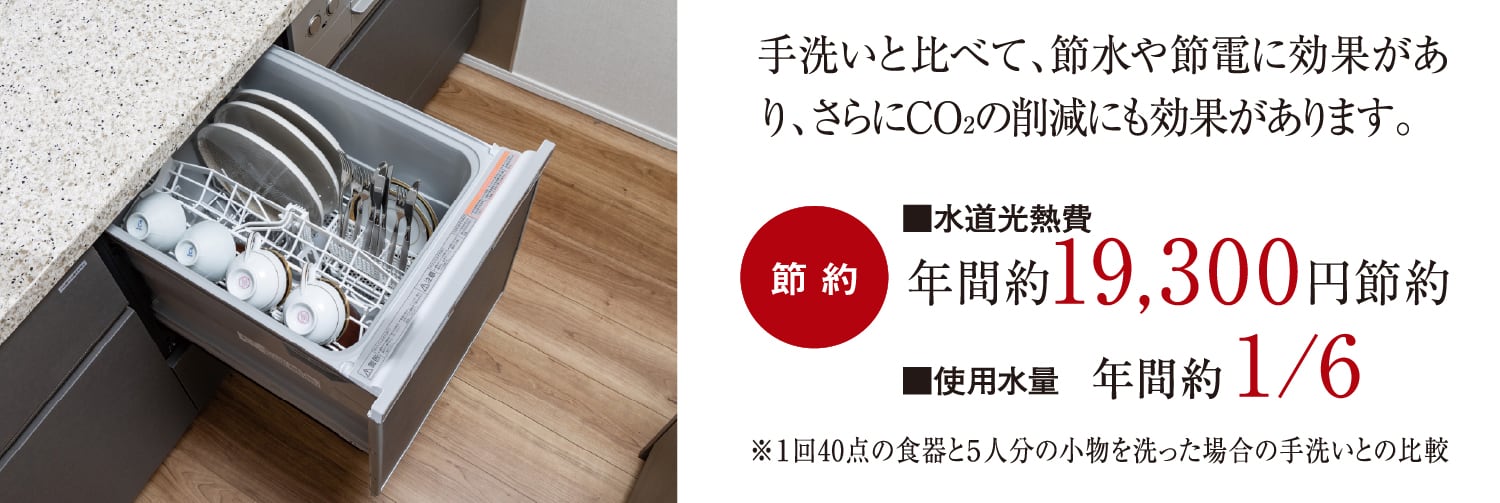 手洗いよりも節水効果の高い食器洗い乾燥機