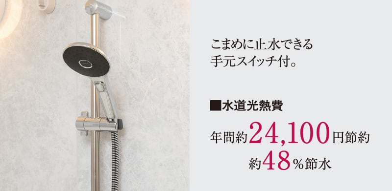 スイッチ付エコアクアシャワー