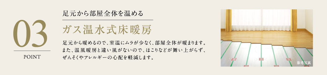 ガス温水式床暖房