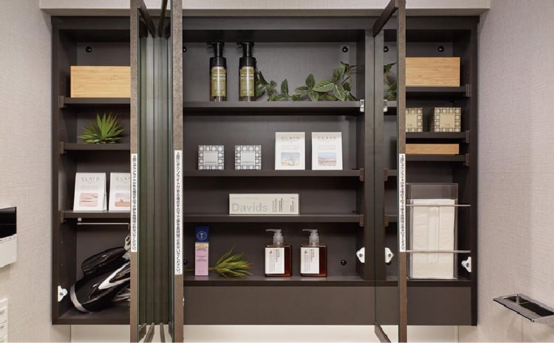 三面鏡タイプミラーキャビネット