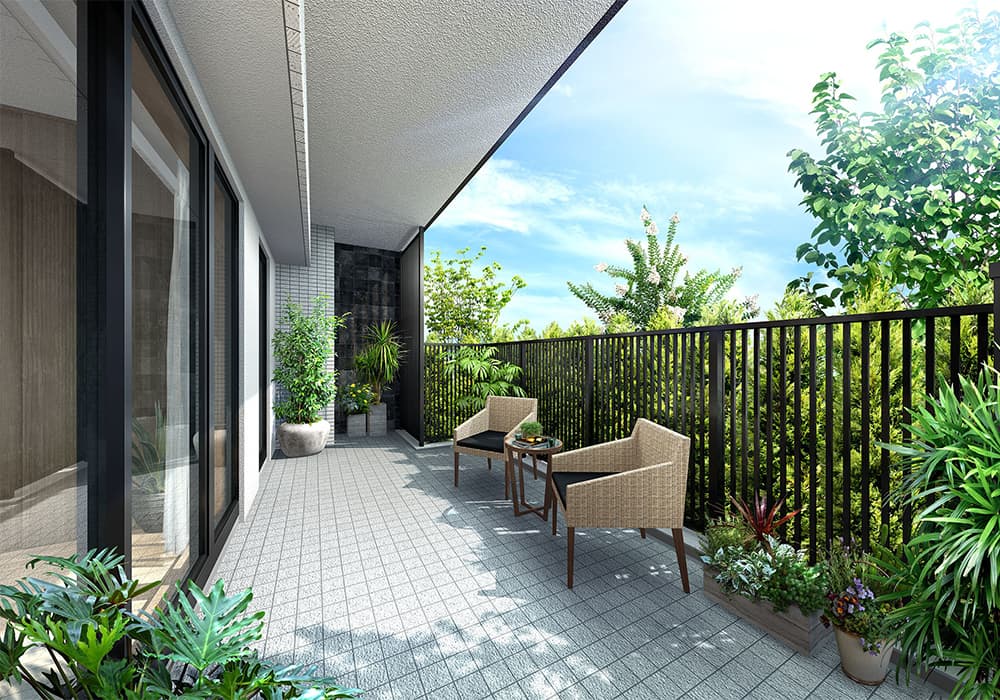 テラス＋専用庭