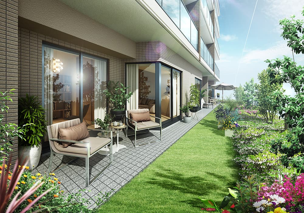 テラス＋専用庭