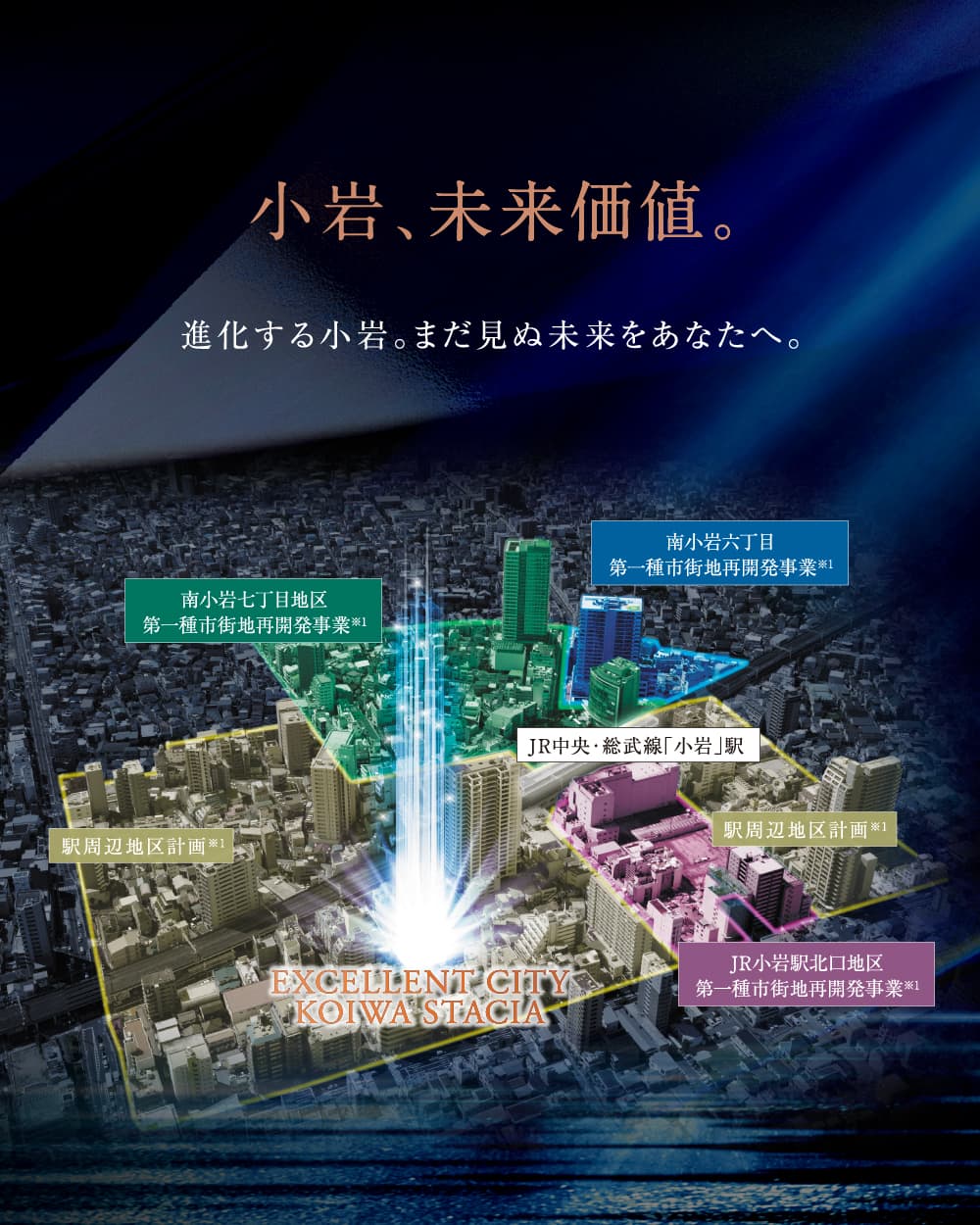 小岩、未来価値 進化する小岩。まだ見ぬ未来をあなたへ。