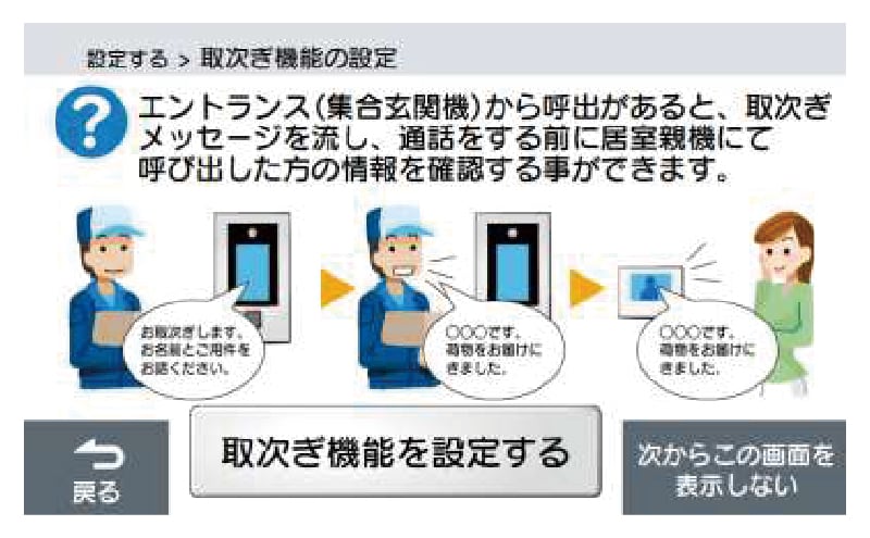 お取り次ぎ機能