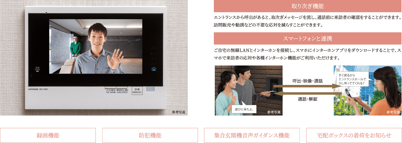 カラーモニター付インターホン