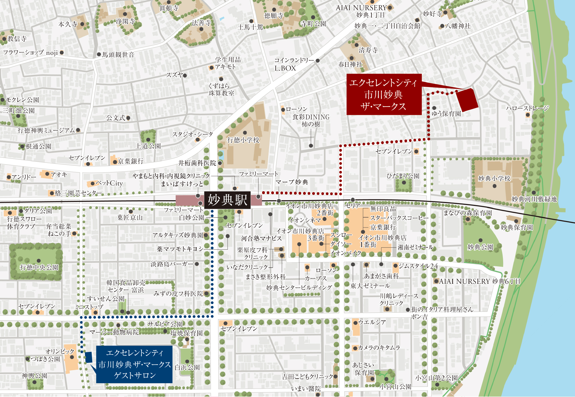 現地・ゲストサロン案内図