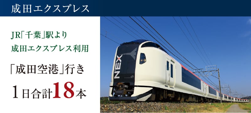 成田エクスプレス　「成田空港」行き、1日合計18本