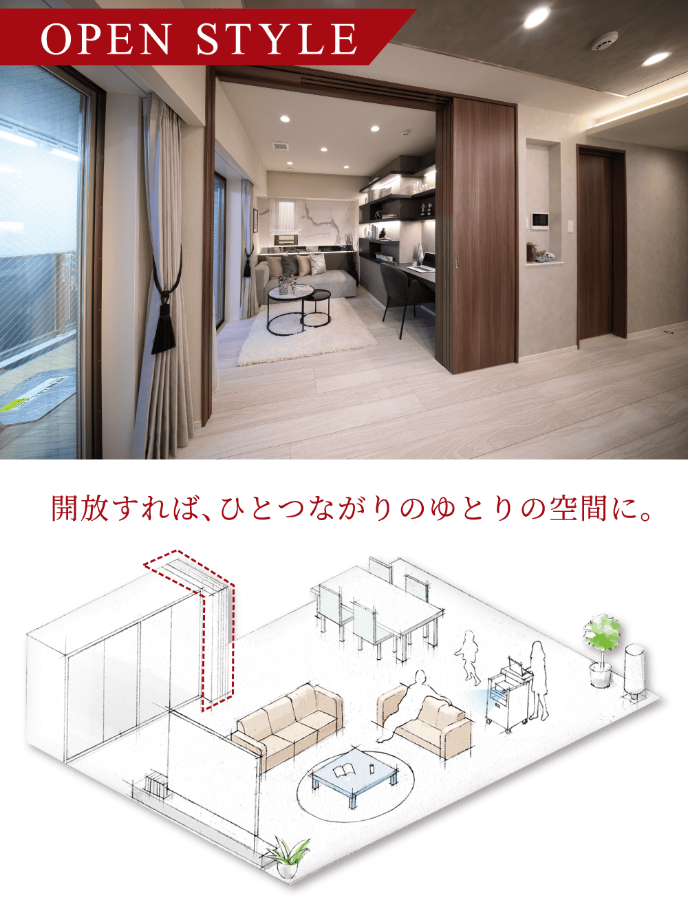 大型テレビやプロジェクターが楽しめる。