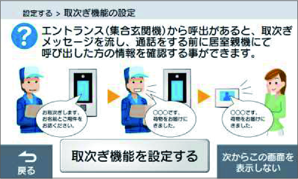 お取り次ぎ機能