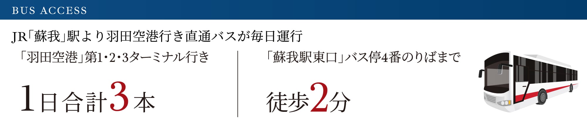 JR「蘇我」駅より羽田空港行き直通バスが毎日運行
