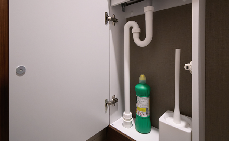 手洗いカウンター下部収納