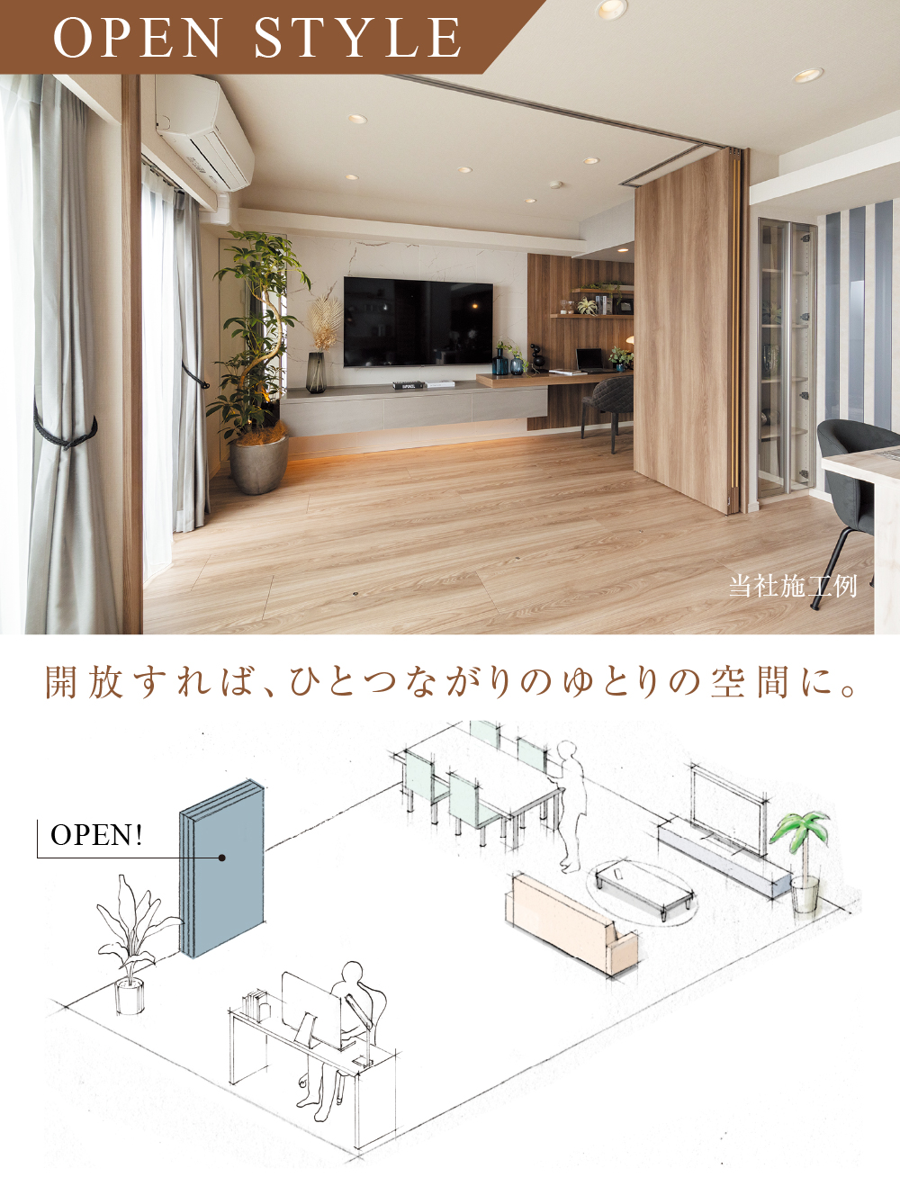 大型テレビやプロジェクターが楽しめる。