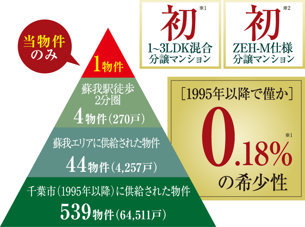 「蘇我」駅徒歩２分圏マンションの希少価値