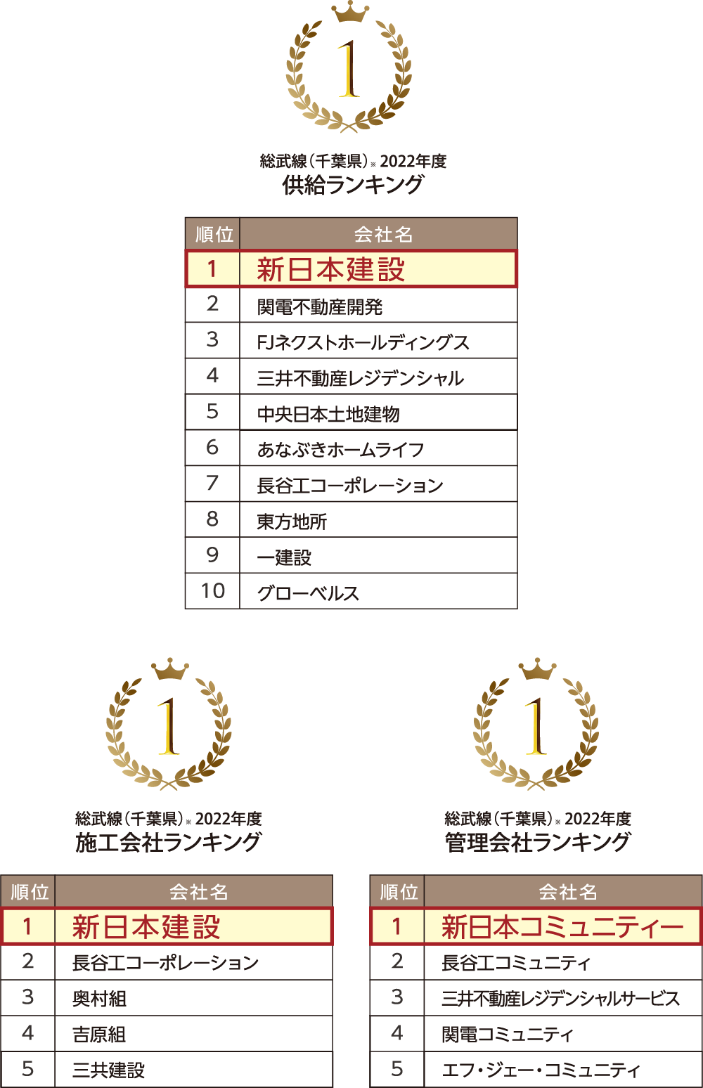 開発・施工・分譲の実績